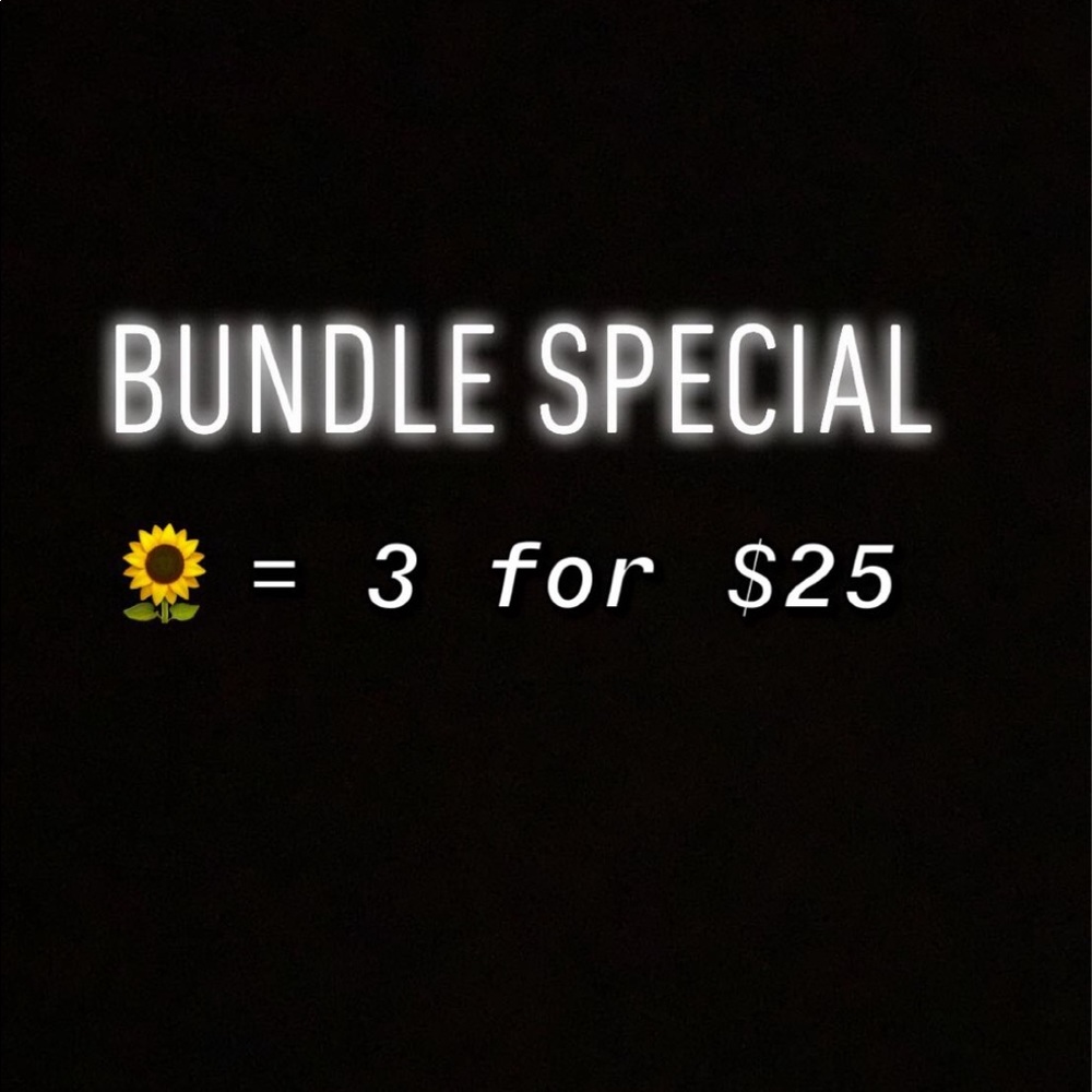 🌻 3 for $25